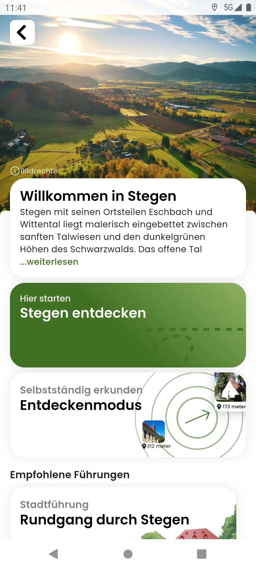 zeigmal App Screenshot – Stegen