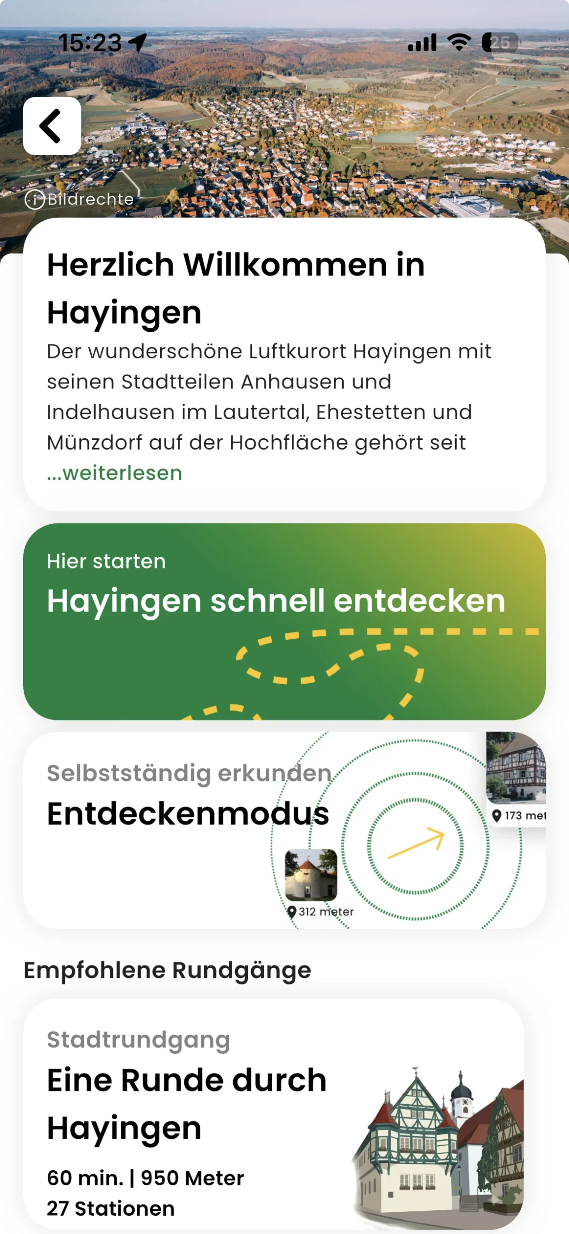 zeigmal App Screenshot – Hayingen