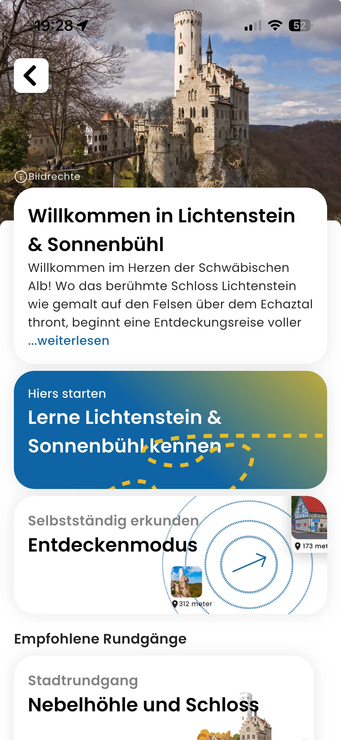 zeigmal App Screenshot – Lichtenstein & Sonnenbühl