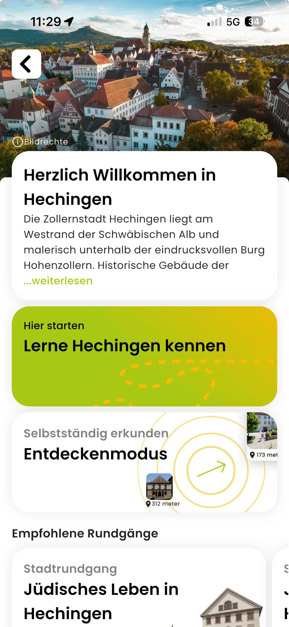 zeigmal App Screenshot – Hechingen