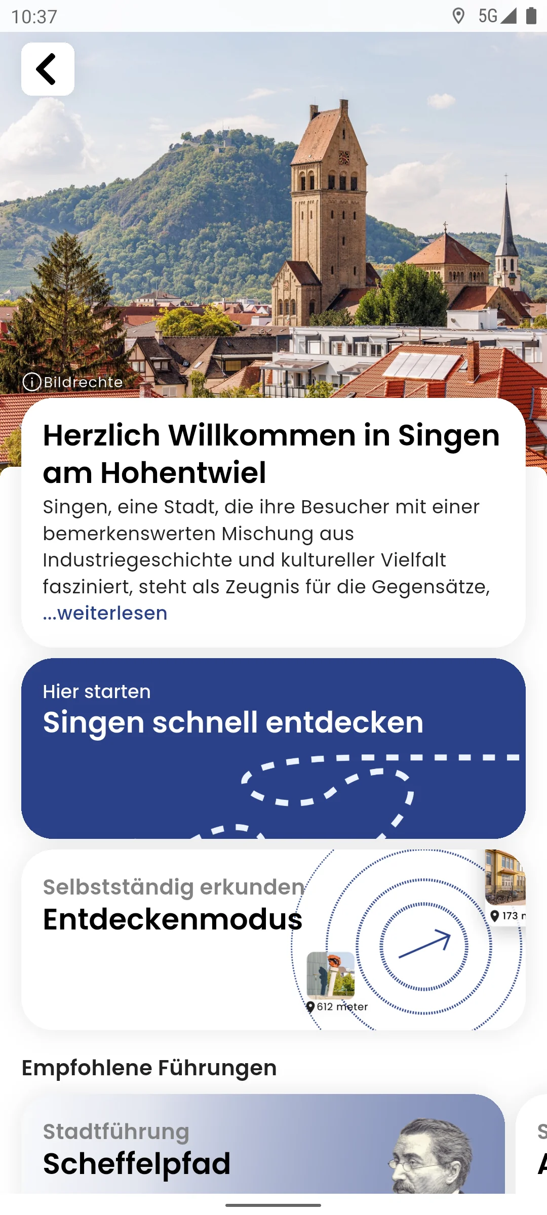 zeigmal App Screenshot – Singen