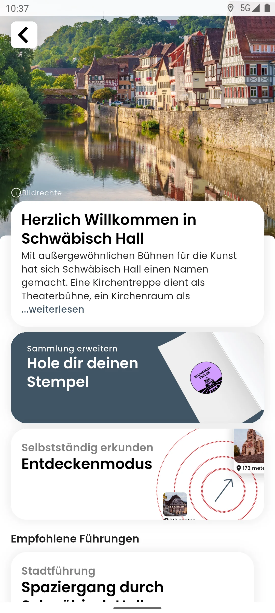 zeigmal App Screenshot – Schwäbisch Hall