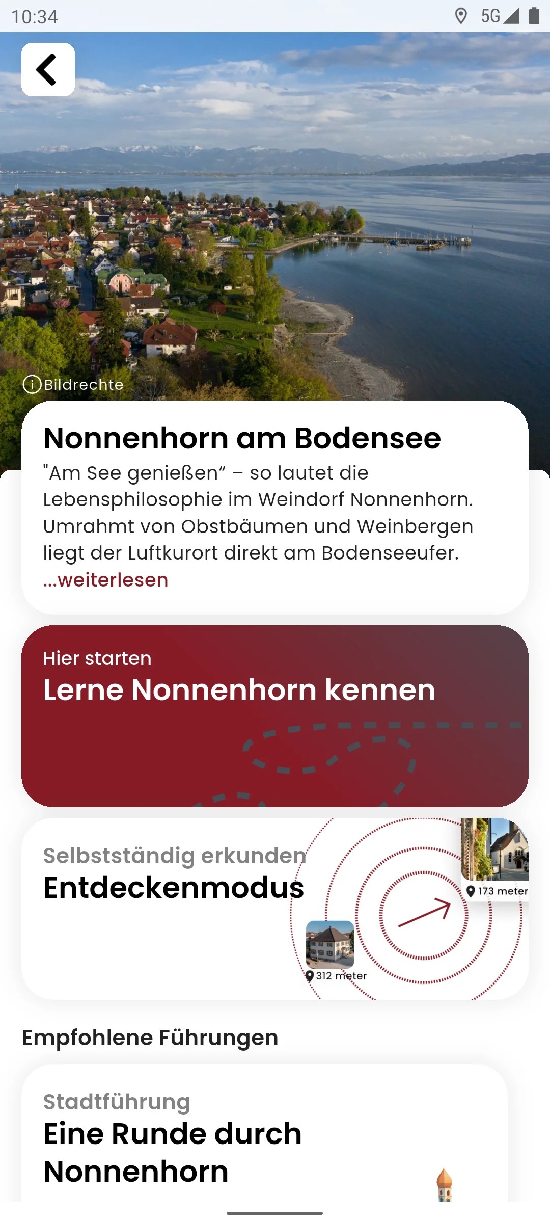 zeigmal App Screenshot – Nonnenhorn on Lake Constance