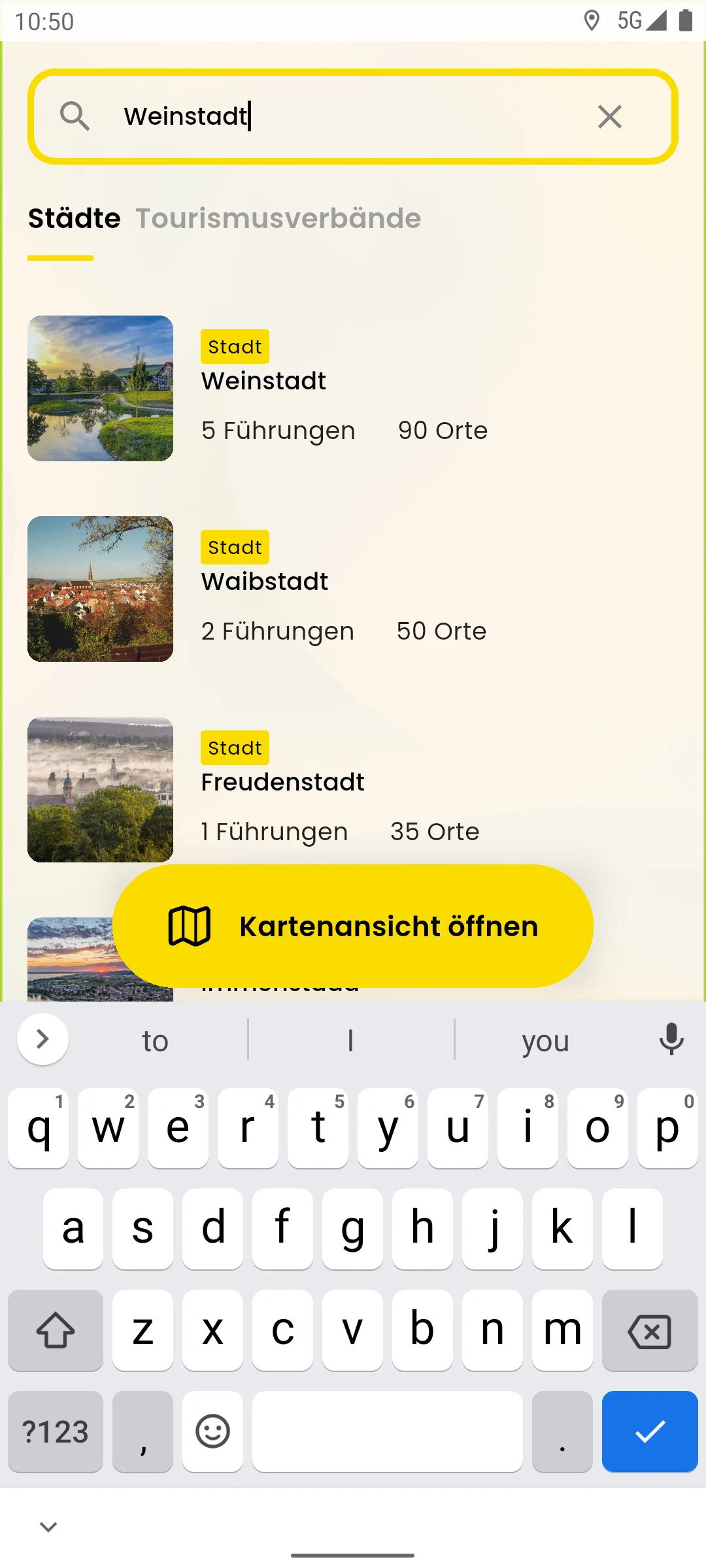 zeigmal App Screenshot – Weinstadt