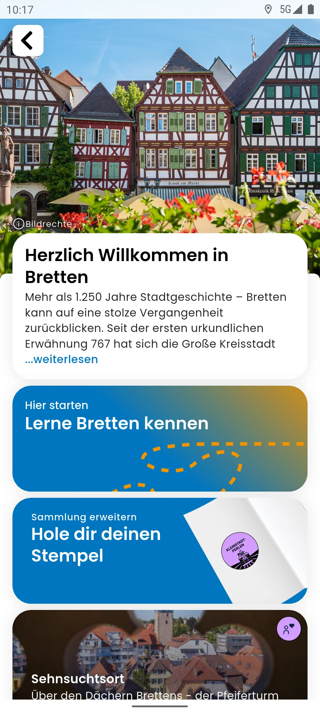 zeigmal App Screenshot – Bretten