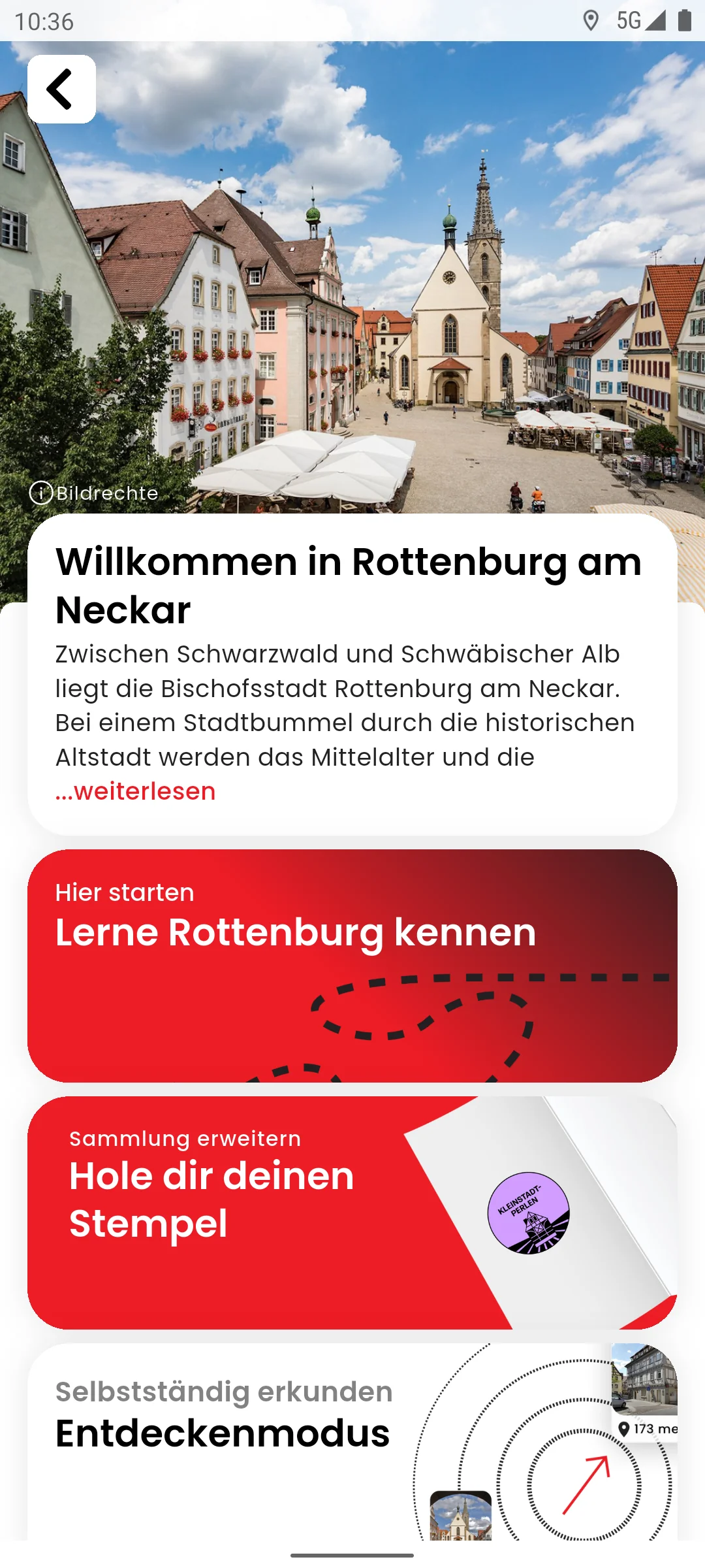 zeigmal App Screenshot – Rottenburg am Neckar